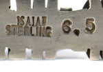 Isaiah Ortiz (b. 1976) - San Felipe - Sterling Silver Overlay Bracelet with Geometric Design c. 2025, size 7.25