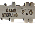 Isaiah Ortiz (b. 1976) - San Felipe - Sterling Silver Overlay Bracelet with Geometric Design c. 2025, size 6.75