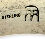 Beauford Dawahoya (1938-1998) - Hopi Sterling Silver Overlay Bracelet with Kokopelli Flute Player Design c. 1980s, size 6