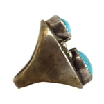 Navajo - Turquoise and Silver Ring c. 1960s, size 10.5