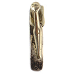Mexican - Stone Inlay and Silver Tie Pin with Pictorial Design c. 1960s, 0.25" x 1.5"