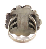 Navajo - Turquoise Cluster and Silver Ring c. 1940-50s, size 6.75