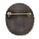 John Gordon Leekity - Zuni - Multi-Stone Inlay and Silver Pin with Knifewing Pictorial Design c. 1930-40s, 1.5" x 1.25"