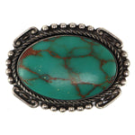 Navajo - Turquoise and Sterling Silver Pin c. 1940s, 1.25" x 1.75"