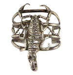 Non-Native - Contemporary Silver Sandcast Scorpion Bracelet, size 6.75
