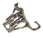 Non-Native - Contemporary Silver Sandcast Scorpion Bracelet, size 6.75
