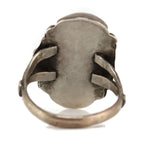 M. Guerro - Navajo - Turquoise Cluster and Silver Ring c. 1960s, size 12.25