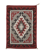 Navajo Klagetoh Rug with Raised Outline Design c. 1980s, 35" x 24.5"