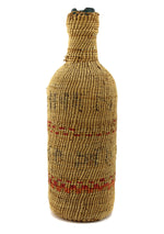 Makah Polychrome Bottle Basket c. 1890-1900s, 8.75" x 2.75"
