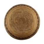 Yokuts Polychrome Friendship Basket with Rattlesnake Design c. 1900-20s, 12" x 15"