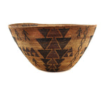 Yokuts Polychrome Basket c. 1890s, 8.25" x 16.25"