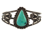 Navajo - Turquoise and Silver Bracelet c. 1930-40s, size 6.5
