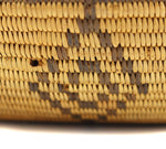 Chemehuevi Oval Basket with Diamond Design c. 1920s, 2.25" x 9.75" x 7.5"