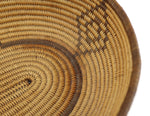 Chemehuevi Oval Basket with Diamond Design c. 1920s, 2.25" x 9.75" x 7.5"