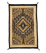 Navajo Two Grey Hills Rug c. 1940s, 65" x 45"