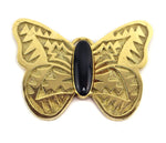 Alfred Joe (b. 1950) - Navajo - Pair of 14K Gold Necklaces with 18K Gold and Jet Butterfly Pendant, Post Earrings, and Ring Set c. 1990-2000s