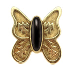 Alfred Joe (b. 1950) - Navajo - Pair of 14K Gold Necklaces with 18K Gold and Jet Butterfly Pendant, Post Earrings, and Ring Set c. 1990-2000s