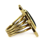 Alfred Joe (b. 1950) - Navajo - Pair of 14K Gold Necklaces with 18K Gold and Jet Butterfly Pendant, Post Earrings, and Ring Set c. 1990-2000s