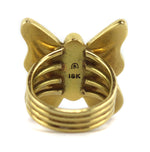 Alfred Joe (b. 1950) - Navajo - Pair of 14K Gold Necklaces with 18K Gold and Jet Butterfly Pendant, Post Earrings, and Ring Set c. 1990-2000s