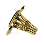 Alfred Joe (b. 1950) - Navajo - Pair of 14K Gold Necklaces with 18K Gold and Jet Butterfly Pendant, Post Earrings, and Ring Set c. 1990-2000s