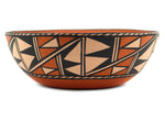 Pedro Lovato - Santo Domingo (Kewa) Contemporary Polychrome Bowl, 4.125" x 11.5"