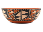 Pedro Lovato - Santo Domingo (Kewa) Contemporary Polychrome Bowl, 4.125" x 11.5"