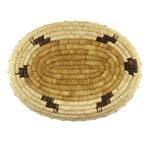 Tohono O'odham Polychrome Oval Tray with Turtle Pictorial c. 1960s, 1.5" x 17.25" x 12.75"