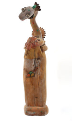 Leroy Hongeva - Hopi "Dance of the Water Serpent" Kachina c. 1980-90s, 17.25" x 4" x 6.75"