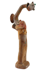 Leroy Hongeva - Hopi "Dance of the Water Serpent" Kachina c. 1980-90s, 17.25" x 4" x 6.75"
