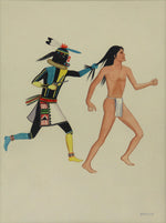 Waldo Mootzka (1910-1940) - Kachina Warrior in Pursuit
