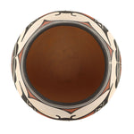 Carlos Laate - Zuni Polychrome Jar with Heartline Deer and Butterfly Design c. 2003, 6.75" x 7.5"