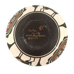 Carlos Laate - Zuni Polychrome Jar with Heartline Deer and Butterfly Design c. 2003, 6.75" x 7.5"