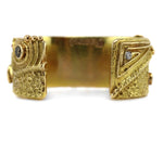 Jesse Monongya (b. 1952) - Diamond, Multi-Stone, and 14K Gold Bracelet with Ornate Frog and Flower Design c. 1980-90s, size 6.75