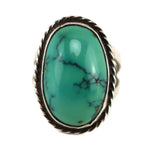 Navajo - Turquoise and Silver Ring c. 1970-80s, size 6.5
