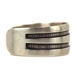 Riley Polequaptewa & Hopi Silver Crafts Guild - Hopi - Silver Overlay Bracelet c. 1970-80s, size 6.75