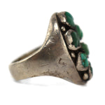 Leekity Family - Zuni - Turquoise Nugget and Silver Ring c. 1950s, size 5.75