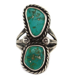 Navajo - Turquoise and Silver Ring c. 1950s, size 7
