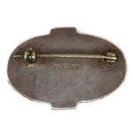 Navajo - Turquoise and Sterling Silver Pin c. 1940s, 1" x 1.5"