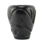 Helen Shupla (1928-1985) - Santa Clara Black Vase with Carved Avanyu Design c. 1960-70s, 4" x 3.5"