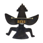 Zuni - Multi-Stone Inlay and Silver Knifewing God Pin c. 1930s, 3" x 2.75"