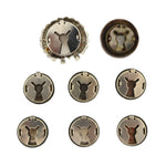Group of 8: Navajo Silver Button Covers c. 1960s