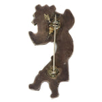 Zuni - Multi-Stone Inlay and Silver Rainbow God Pin c. 1930-40s, 1.25" x 2.5"