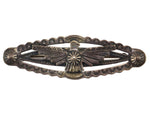 Navajo - Silver Pin with Stamped Design and Eagle Pictorial c. 1930s, 1" x 2.75"