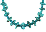 Santo Domingo (Kewa) - Turquoise Nugget and Heishi Necklace c. 1950-60s, 33" length