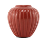 Alvin Baca (b. 1966) - Santa Clara Redware Melon Jar c. 1990s, 3.375" x 3.375"