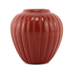 Alvin Baca (b. 1966) - Santa Clara Redware Melon Jar c. 1990s, 3.375" x 3.375"