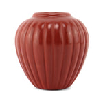 Alvin Baca (b. 1966) - Santa Clara Redware Melon Jar c. 1990s, 3.375" x 3.375"