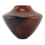 Alice Cling (b. 1946) - Navajo Redware Vase with Fire Clouds c. 1990-2000s, 5.375" x 6.5"