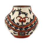 Wanda Aragon Dzinats'ituwits'a (b. 1948) - Acoma Polychrome Vase with Heartline Deer Design c. 1990, 2.5" x 2.75"