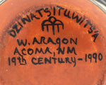 Wanda Aragon Dzinats'ituwits'a (b. 1948) - Acoma Polychrome Vase with Heartline Deer Design c. 1990, 2.5" x 2.75"